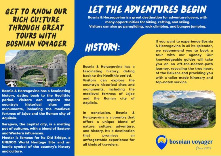 Bosnia & Herzegovina A Land Of Contrasts And Beauty Brochure Page 2