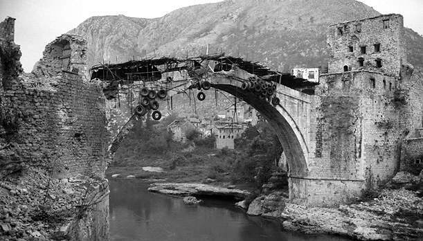 Destroyed Old Bridge at Mostar