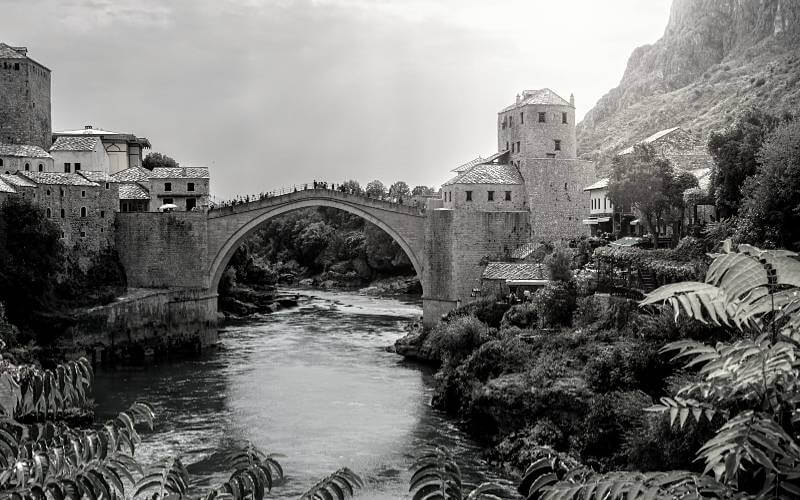 the Old Bridge (Stari Most) in Mostar