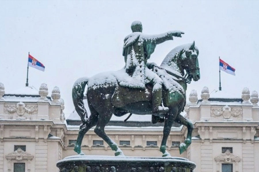 The statue of Prince Mihailo